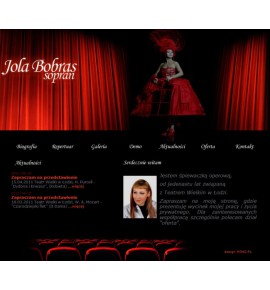 Strona internetowa dla śpiewaczki operowej - Jolanty Bobras